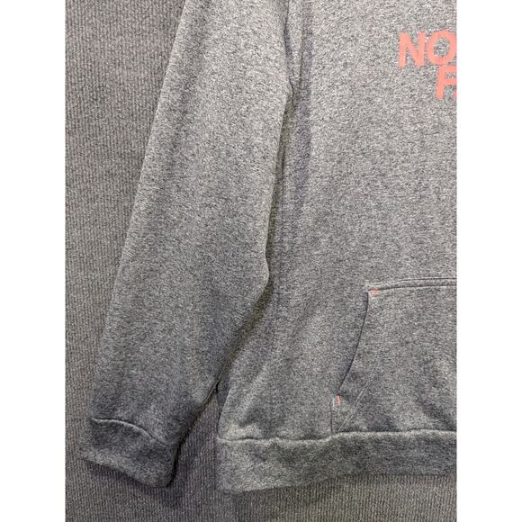 The North Face Half Dome Hoodie Womens XL Sweatshirt Spell Out Logo Gray Pocket - Picture 2 of 10
